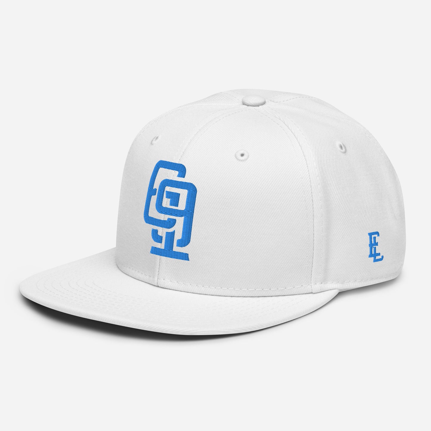 "619" Snapback Otto Cap | E Luna Brand ESSENTIAL | 2 Aqua/Teal Thread Logos