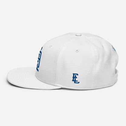 "619" Snapback | Otto Cap 125-978 | E Luna SELECT Tricrest 3 Royal Thread Front, Left Side & Back Logos