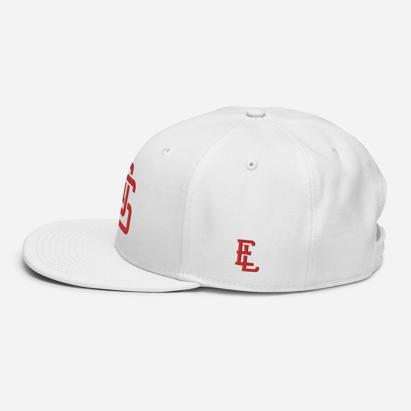 "LOS" Snapback | Otto Cap 125-978 | E Luna ESSENTIAL Duocrest 2 Red Thread Front & Left Side Logos