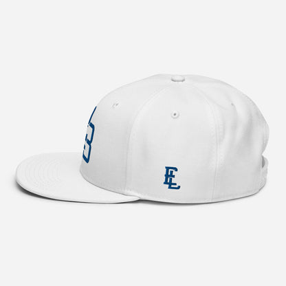 "213" Snapback | Otto Cap 125-978 | E Luna ESSENTIAL Duocrest 2 Royal Thread Front & Left Side Logos