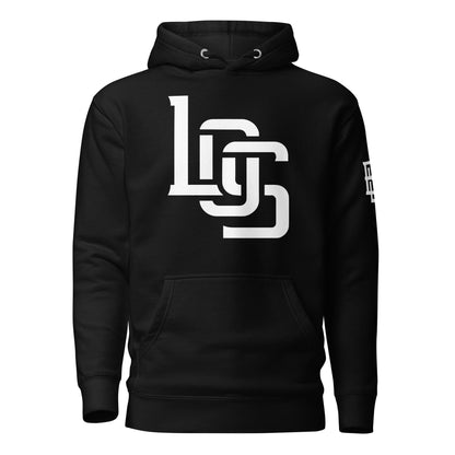 "LOS" Unisex Premium Hoodie | Cotton Heritage M2580 | 3 White Logos Including Large Back Logo