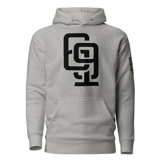 "619" Unisex Premium Hoodie | Cotton Heritage M2580 | 3 Black Logos Including Outside Back Label Logo