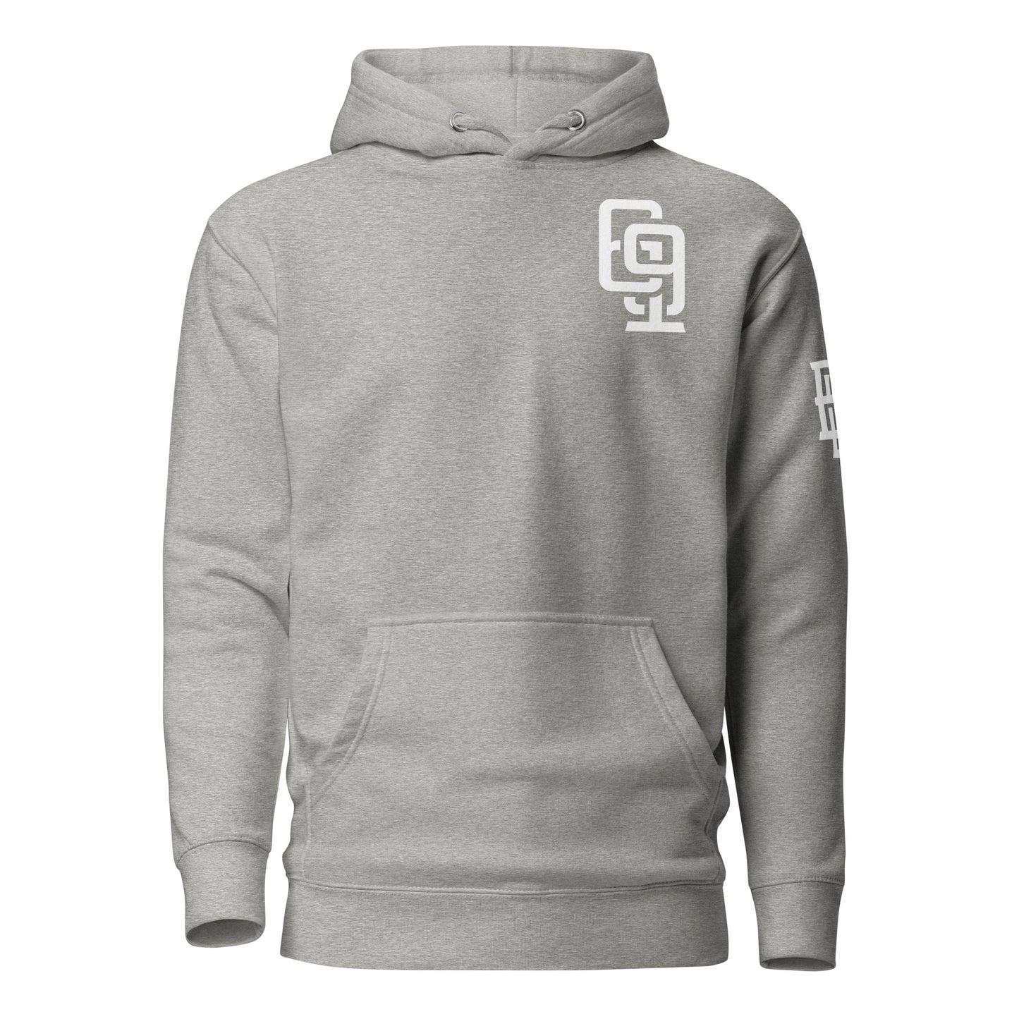 "619" Unisex Premium Hoodie | Cotton Heritage M2580 | 3 White Logos Including Large Back Logo