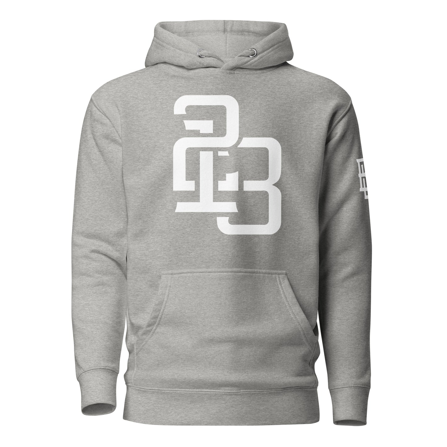 "213" Unisex Premium Hoodie | Cotton Heritage M2580 | 3 White Logos Including Outside Back Label Logo