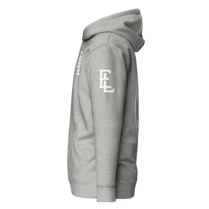 "619" Unisex Premium Hoodie | Cotton Heritage M2580 | 3 White Logos Including Large Back Logo