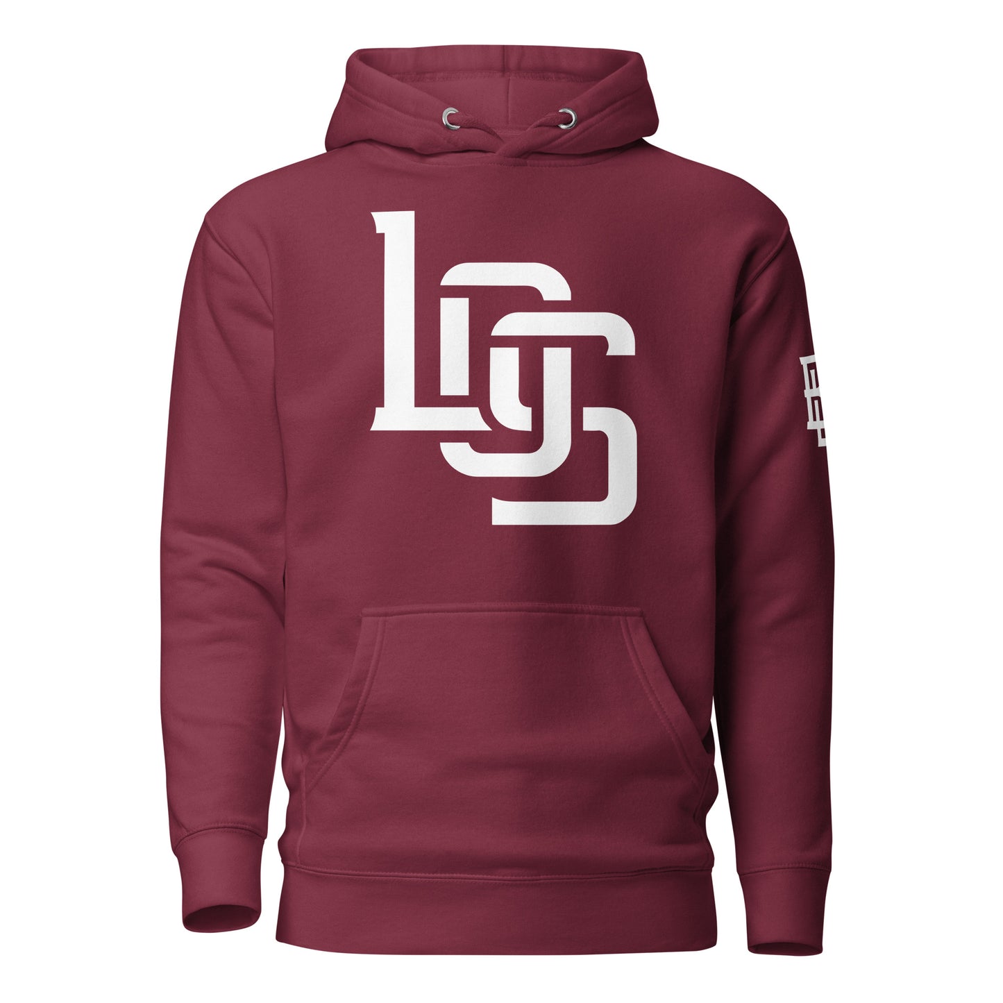 "LOS" Unisex Premium Hoodie | Cotton Heritage M2580 | 3 White Logos Including Large Back Logo