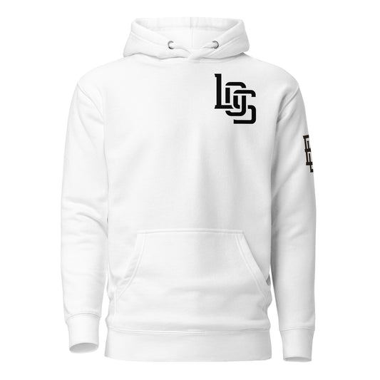 "LOS" Unisex Premium Hoodie | Cotton Heritage M2580 | 3 Black Logos Including Outside Back Label Logo