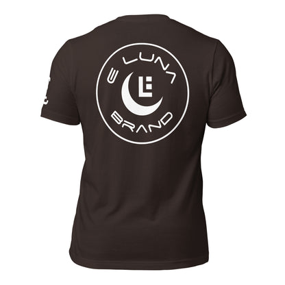 "SAN" Unisex Staple T-Shirt | E Luna Brand ELEMENT | 3 White Logos: Front, Left Sleeve & Back