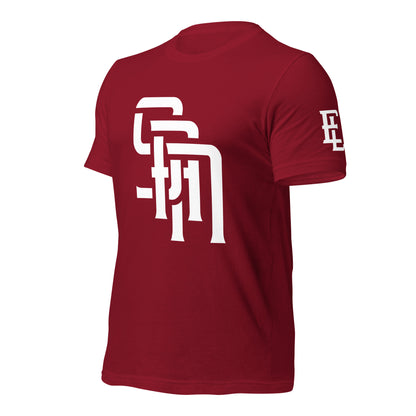 "SAN" Unisex Staple T-Shirt | E Luna Brand ELEMENT | 3 White Logos: Front, Left Sleeve & Back