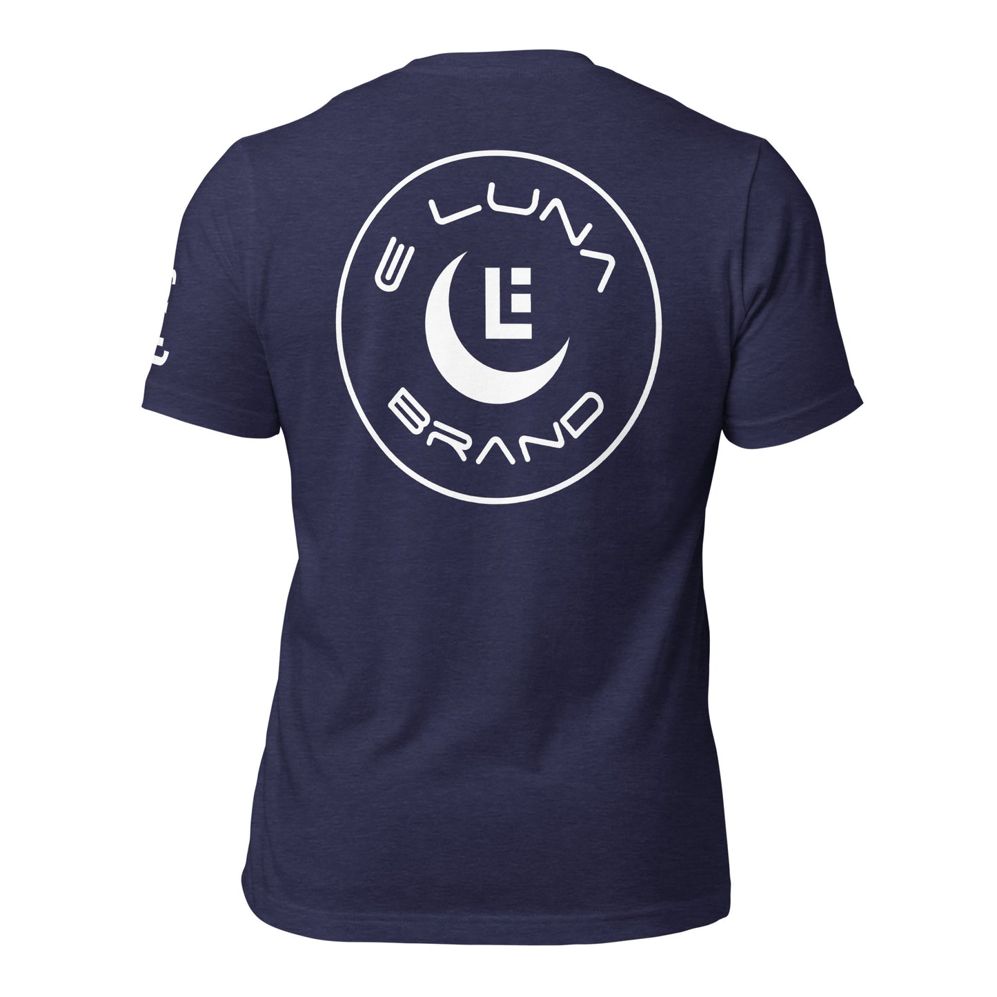 "SAN" Unisex Staple T-Shirt | E Luna Brand ELEMENT | 3 White Logos: Front, Left Sleeve & Back