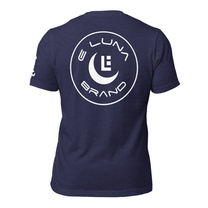 "SAN" Unisex Staple T-Shirt | E Luna Brand ELEMENT | 3 White Logos: Front, Left Sleeve & Back