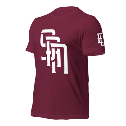 "SAN" Unisex Staple T-Shirt | E Luna Brand ELEMENT | 3 White Logos: Front, Left Sleeve & Back