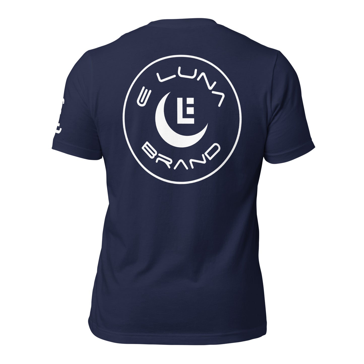 "SAN" Unisex Staple T-Shirt | E Luna Brand ELEMENT | 3 White Logos: Front, Left Sleeve & Back