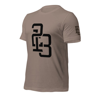 "213" Unisex Staple T-Shirt | Bella + Canvas 3001 | 3 Black Logos Including Large Back Logo