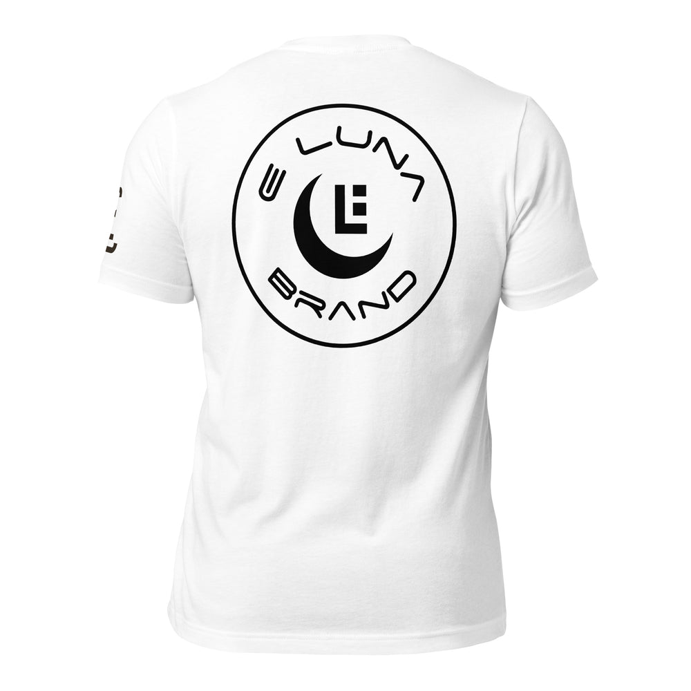 "SAN" Unisex Staple T-Shirt | E Luna Brand ELEMENT | 3 Black Logos: Front, Left Sleeve & Back