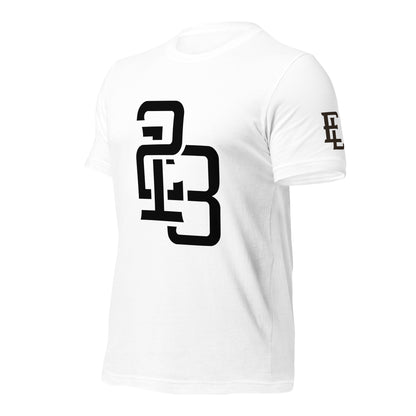 "213" Unisex Staple T-Shirt | Bella + Canvas 3001 | 3 Black Logos Including Large Back Logo